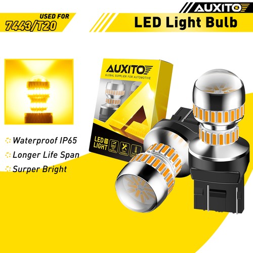 2pcs 7443 t20 - 7440, amber