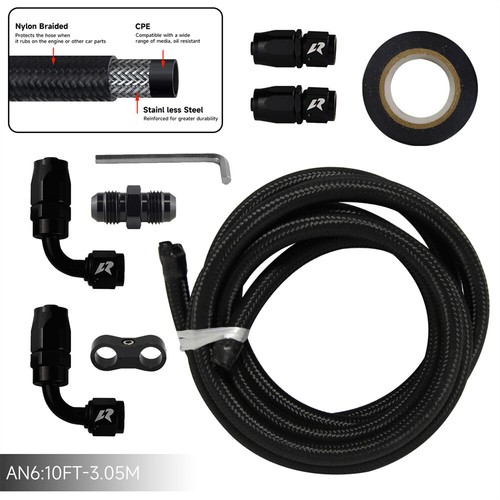 10ft an6 nylon - 3m, stainless