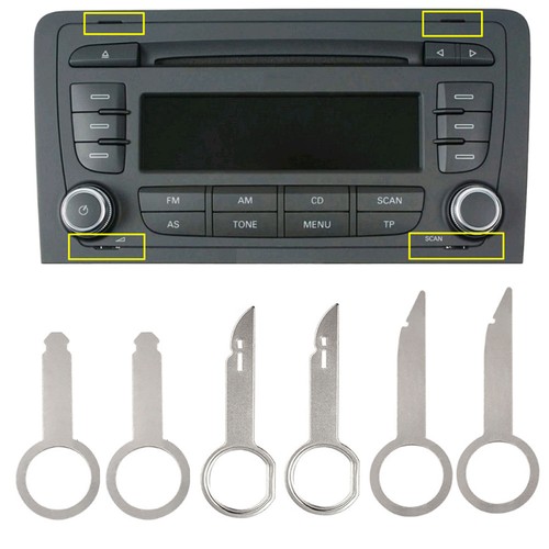 Car radio removal key pin - 6x,