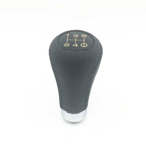 Black leather car speed gear - black,