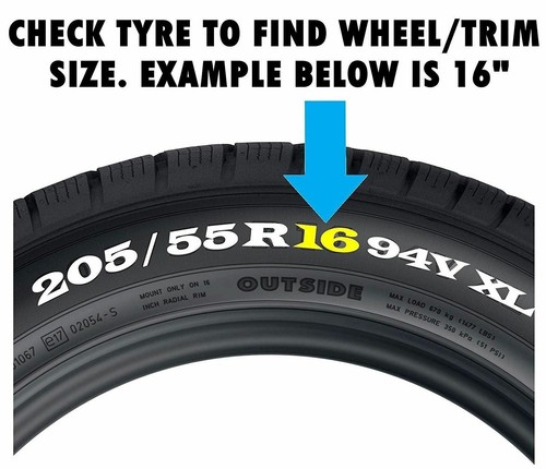 Wheel trims hub caps - 4x,