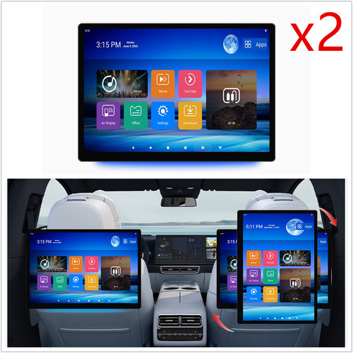 Car rear seat headrest - rear, monitor