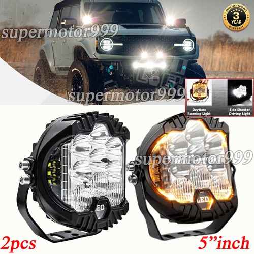 2pcs amber drl led work - 5'',