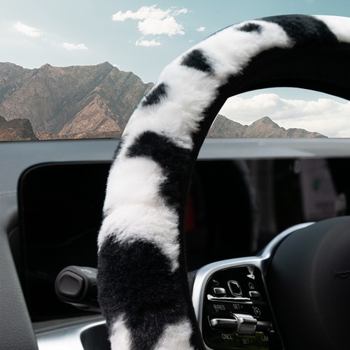 Winter fluffy steering wheel - winter,