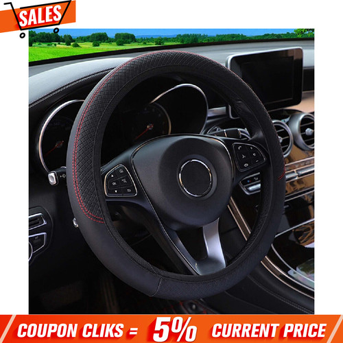 Black diy steering wheel cover - wheel,