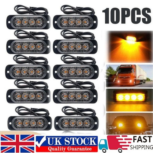 10x 4led 12v amber - amber, recovery
