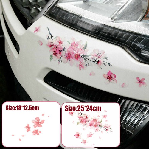 Pink cherry car sticker - 2x,